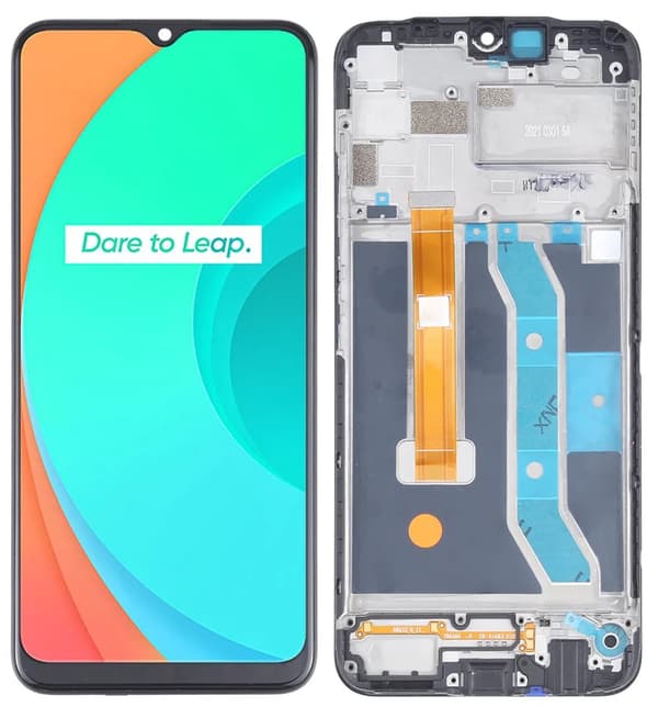Original Realme C11 2020 RMX2185 LCD + Touchskærmramme
