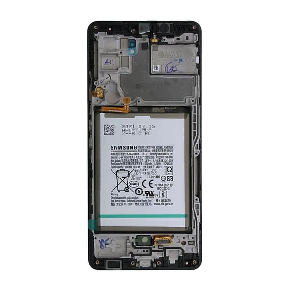 Samsung Galaxy A42 5G Skärm med LCD Display + Batteri Original - Svart