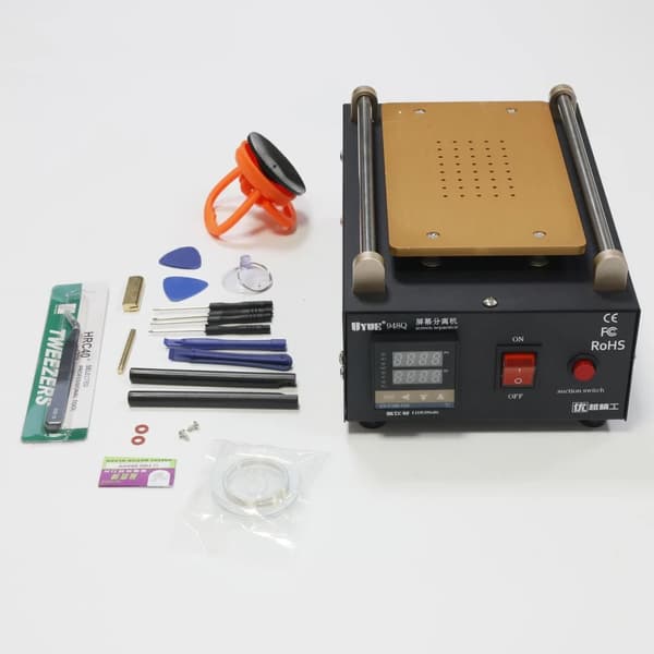 LCD-separator, inbyggd vakuumpump, maximal skärmstorlek 7 tum, horisontell design,med tillbehör