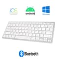 Miniatyrbild 4 av 5: Bluetooth-tangentbord AZERTY med 7 multimedia genvägar, 30 dagars batteritid, Silver