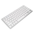 Miniatyrbild 1 av 5: Bluetooth-tangentbord AZERTY med 7 multimedia genvägar, 30 dagars batteritid, Silver