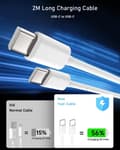 Miniatyrbillede 4 af 4: USB-C oplader kompatibel med iPhone og Samsung – Strømadapter 20W + 2 m kabel