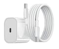 Miniatyrbillede 1 af 4: USB-C oplader kompatibel med iPhone og Samsung – Strømadapter 20W + 2 m kabel