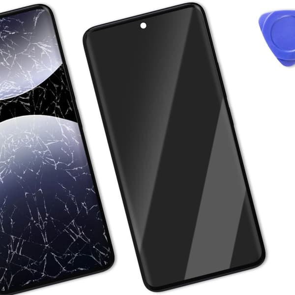 Skärm för Redmi Note 14 Pro Plus LCD + Touchglas + Relife Svart Chassi