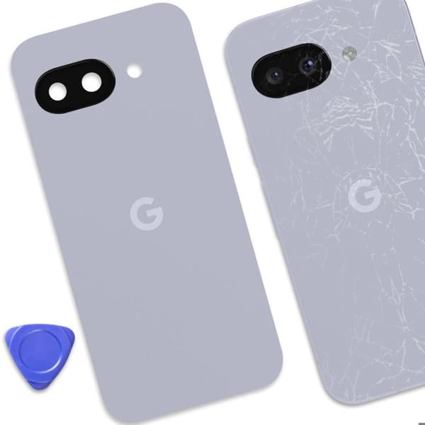 Bakstycke för Google Pixel 9a Original Service Pack Google Lavendel