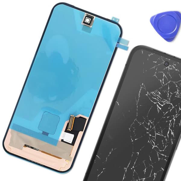 Skärm P-OLED och Touchglas för Google Pixel 9a Original Google Svart