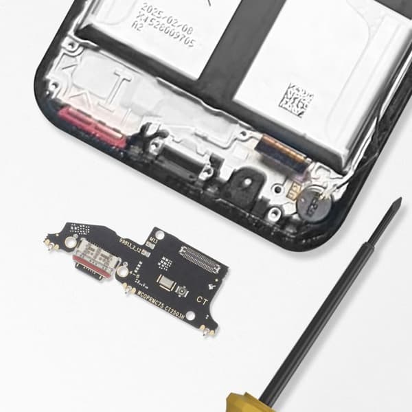 USB C-laddningskontakt för Realme C75 + Svart Microfon