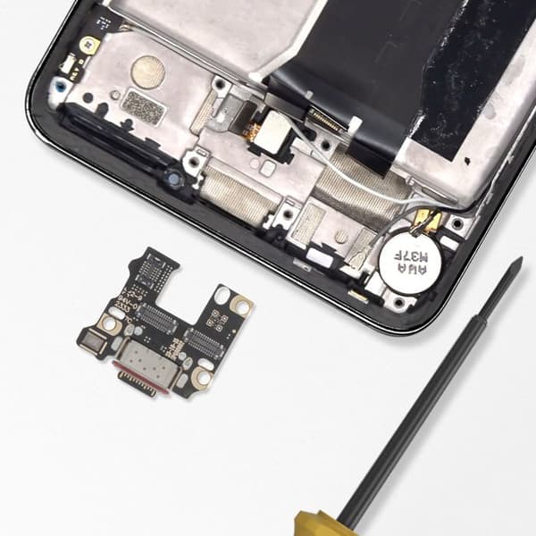 USB C-laddningsanslutning för Motorola Edge 40 Neo + svart mikrofon