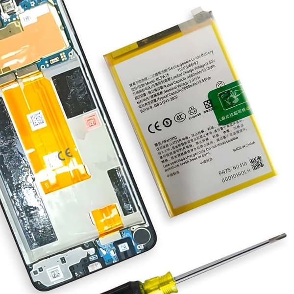 Interna batteri för Realme Note 60 5000mAh modell BLPA75 Vit