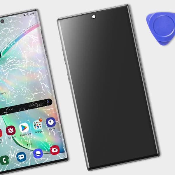 Skärm för Samsung Note 10 Plus LCD + Touchscreen + Original Samsung Chassi Svart