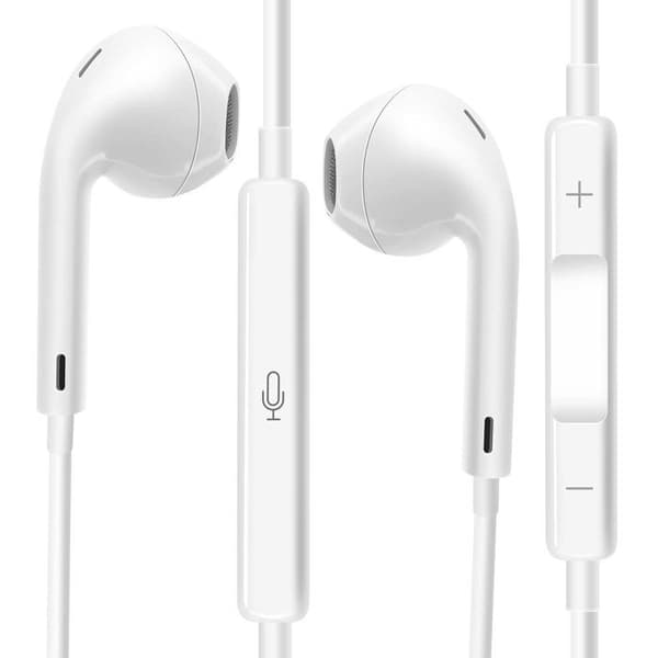 USB-C Hörlurar för Samsung Galaxy S25 med inbyggd mikrofon Mayaxess Vit