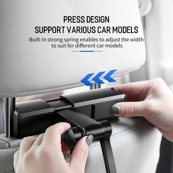 ROCK Universal Holder til bilens nakkestøtte - Mobil & Surfeplate