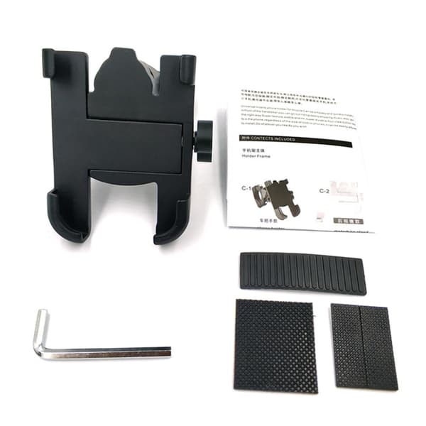Mobiltelefonholder i aluminium for motorsykkel - for enheter på 6-10 cm
