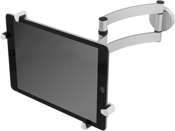 deltaco Wall bracket for tablet, rotatable 360, 3 joints, gray V2