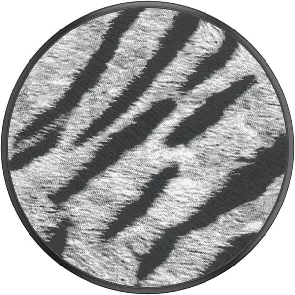 POPSOCKETS Vegan Leather Zebra Avtagbart Grip med Ställfunktion Premium