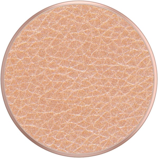 POPSOCKETS Pebbled Vegan Leather Rose Gold Avtagbart Grip med stativfunksjon Premium