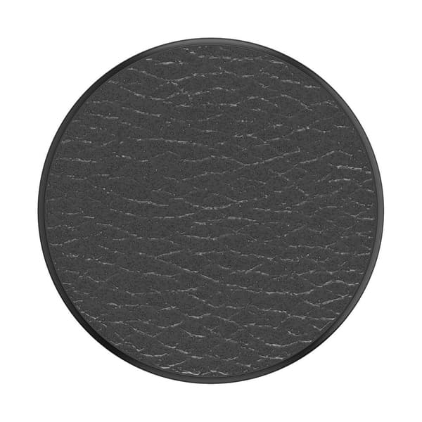 POPSOCKETS Pebbled Vegan Leather Black Aftageligt Greb m. Standerfunktion Premium