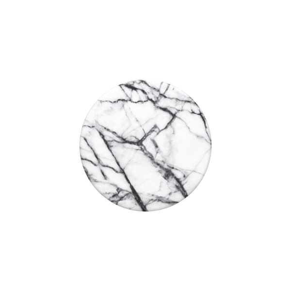 POPSOCKETS Dove White Marble Avtagbart Grip med stativfunksjon Sort, Grå, Hvit