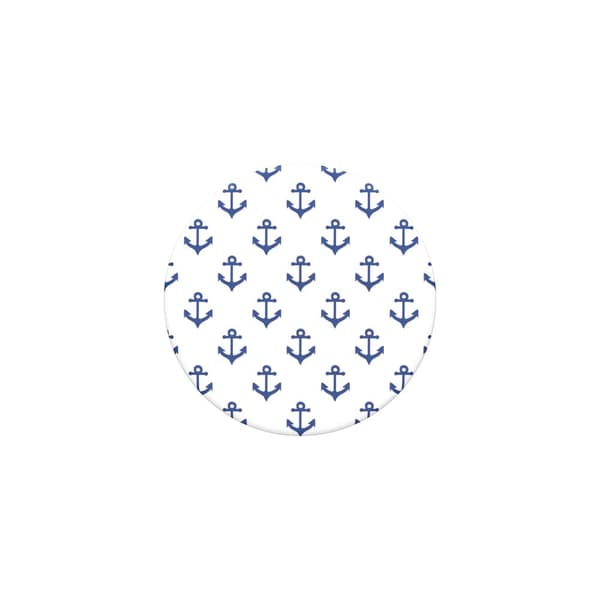 POPSOCKETS Anchors Away White Avtagbart Grip med stativfunksjon Blå, Hvit
