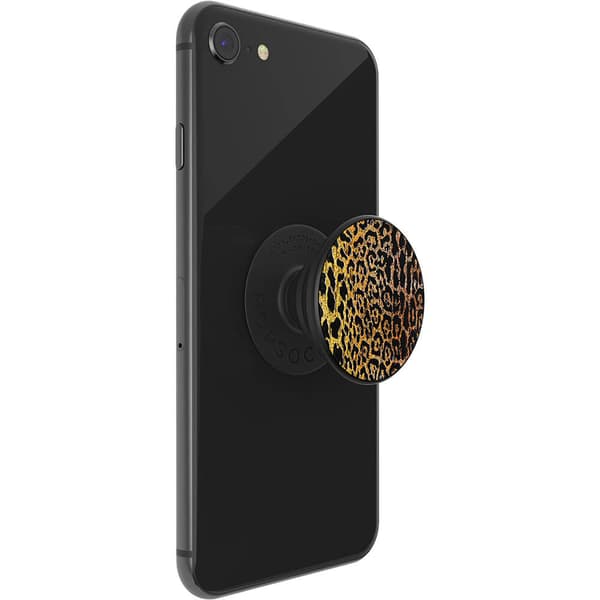 POPSOCKETS Embossed Metal Leopard Avtagbart Grip med stativfunksjon LUXE