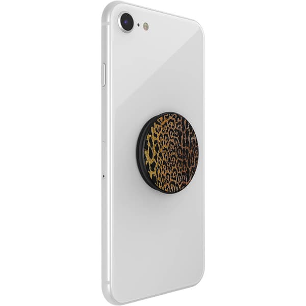 POPSOCKETS Embossed Metal Leopard Avtagbart Grip med stativfunksjon LUXE