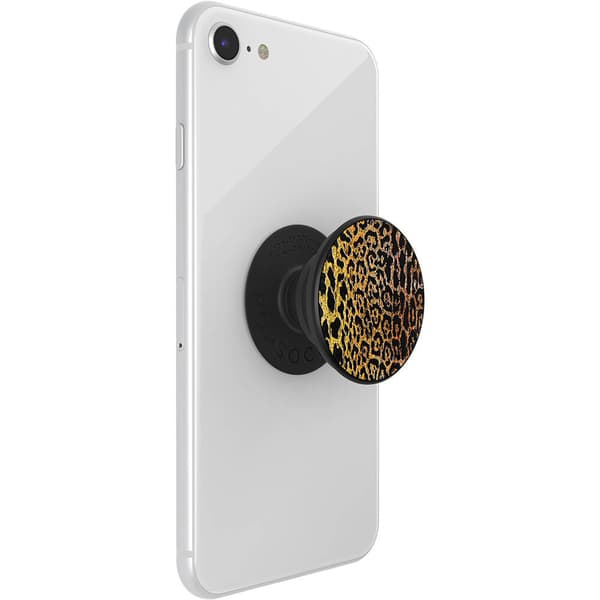 POPSOCKETS Embossed Metal Leopard Avtagbart Grip med stativfunksjon LUXE