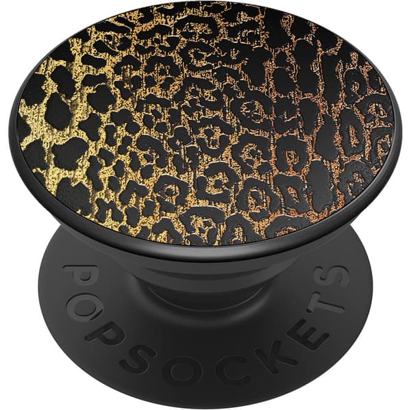 POPSOCKETS Embossed Metal Leopard Avtagbart Grip med stativfunksjon LUXE