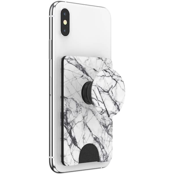 POPSOCKETS Wallet Dove White Marble Avtagbar Lommebok PopWallet+