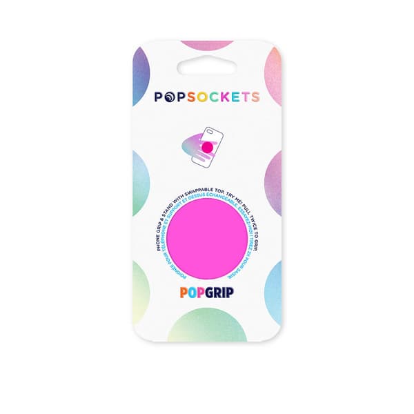 POPSOCKETS Neon Day Glo Pink  Avtagbart Grip med stativfunksjon