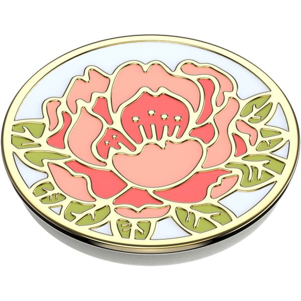 POPSOCKETS Enamel Blooming Peony Pink Irrotettava Grip Telinetoiminnolla Premium