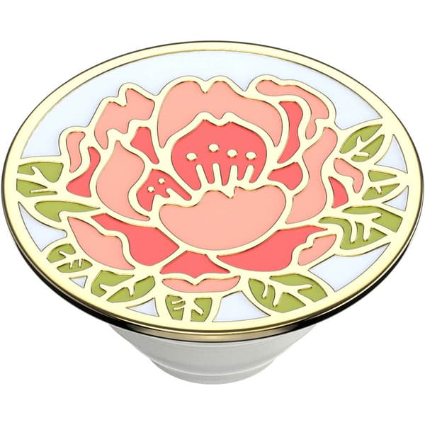 POPSOCKETS Enamel Blooming Peony Pink Irrotettava Grip Telinetoiminnolla Premium