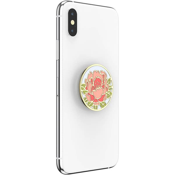 POPSOCKETS Enamel Blooming Peony Pink Irrotettava Grip Telinetoiminnolla Premium