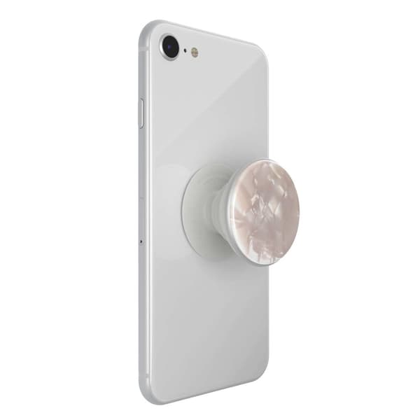 POPSOCKETS Acetate Pearl White Avtagbart Grip med Ställfunktion LUXE