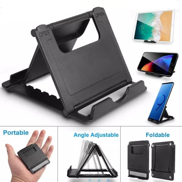 Foldbart stativ - Smartphone / Tablet Seks farver