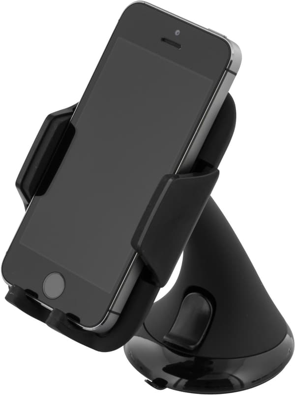Car holder for smartphone, adjustable with suction cup