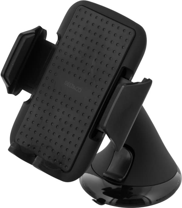 Car holder for smartphone, adjustable with suction cup Svart