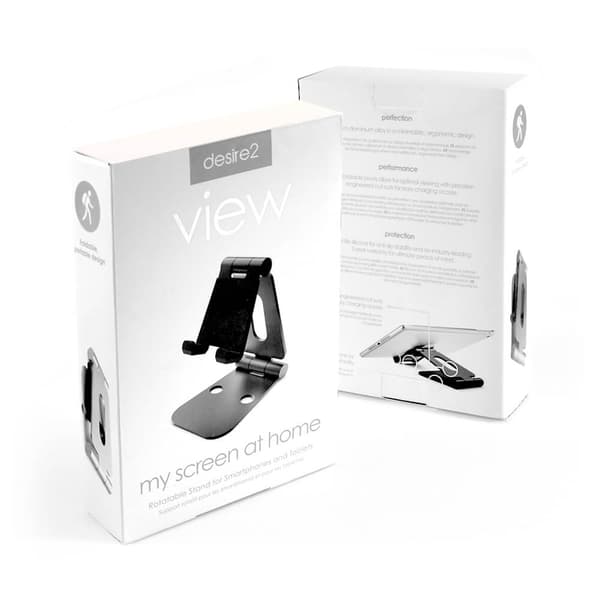 Skrivebords Stander Tablets og Mobil Sort