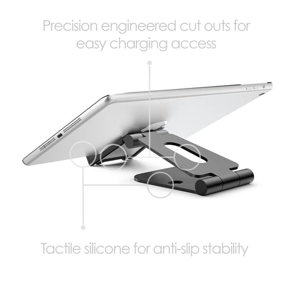 Skrivebords Stander Tablets og Mobil Sort
