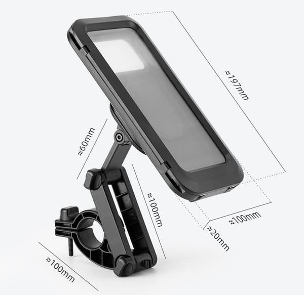 INF Vattentät mobilhållare för cykel/motorcykel/skoter roterbar