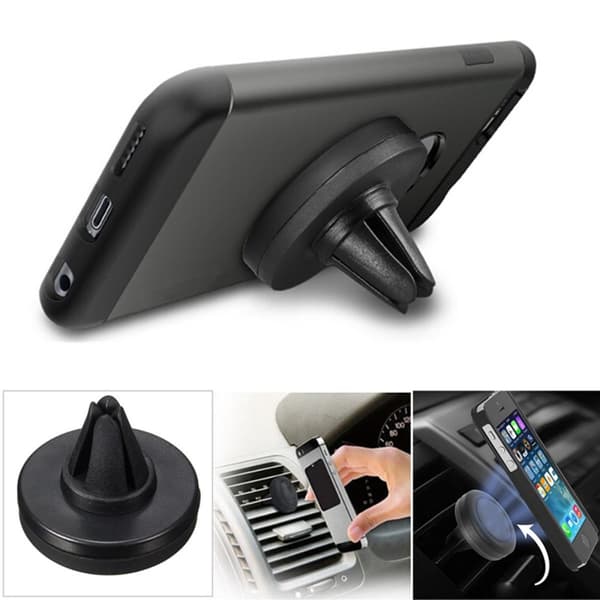 Magnetisk Universal Car Air Vent Telefonhållare Monteringssats För iPhone För Samsung För HTC