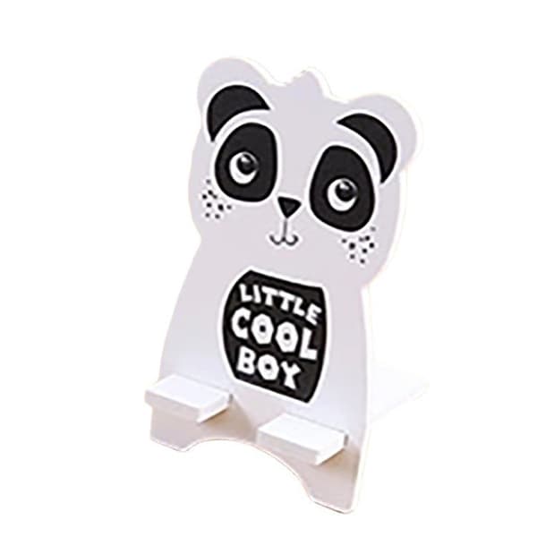 Mobilholder i træ - Panda/Kat