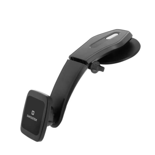 Stöd för bil - Swissten - Instrumentbräda - Magnetisk sugkoppsfäste - Smartphone/Surfplatta - Svart