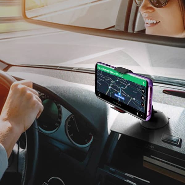 Car Pack Sugkoppshållare och Dual USB Port Cigarettändare Laddare Svart