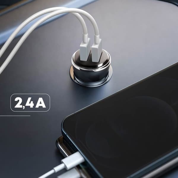Car Pack Sugkoppshållare och Dual USB Port Cigarettändare Laddare Svart
