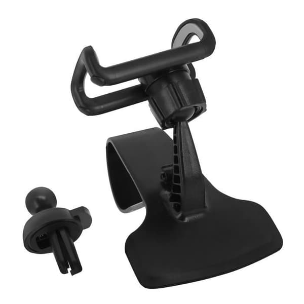 Smartphonestöd - Universal - Svart - Montering på instrumentbrädan - 360° rotation - Halkfri
