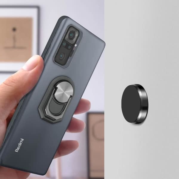 Smartphonehållare - Grå - Zinklegering - Rotera 360° - Kompatibel med magnetiska hållare