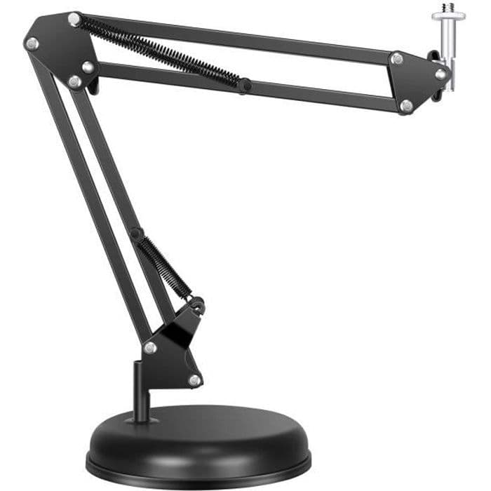 Universellt bordsställ Multi-Angle Justerbar Arm Ingen Standard Skruv 1/4 Svart