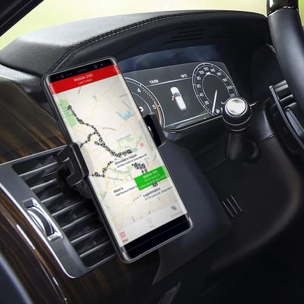 Stöd Bil - Akashi - Rotativ 360° - För Smartphone - Fäste Luftgaller - Svart