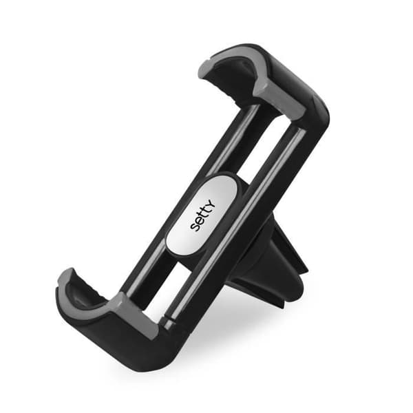 Bilhållare - SETTY - Luftventil - 360° roterbar - Kompatibel med 51-85 mm smartphones - Svart