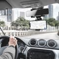 Miniatyrbild 3 av 4: Stöd Bil - Svart - Spegelfäste - Rotativ 360° - Justerbar - Kompatibel med Smartphones